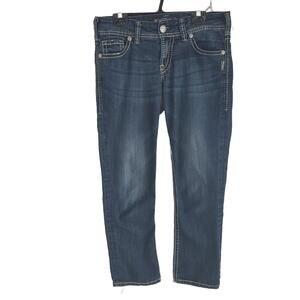 Silver Jeans Co. Suki Capri in Dark Wash - Size W27